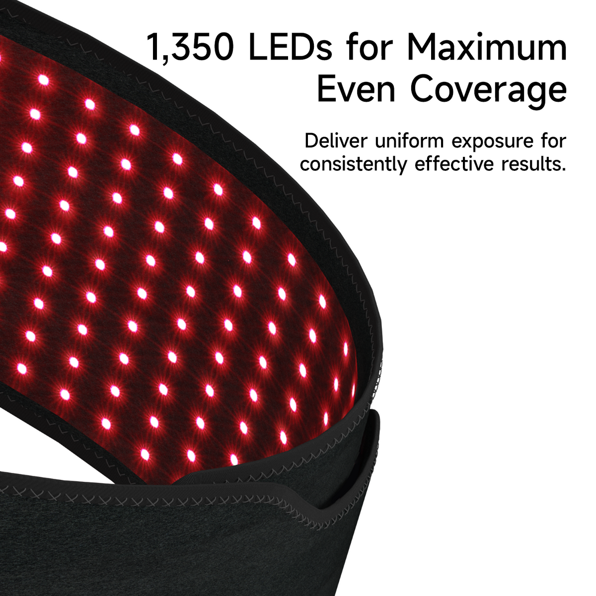 1350 LEDs for even coverage